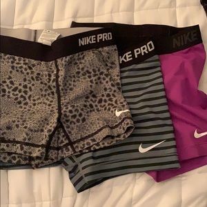 Nike pro women’s workout shorts